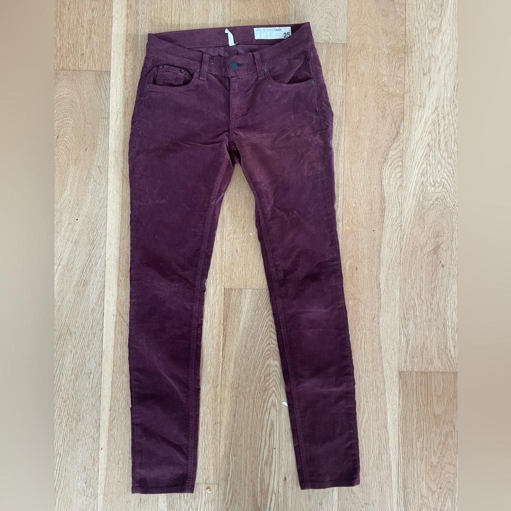 Rag and bone maroon cord jeans size 25